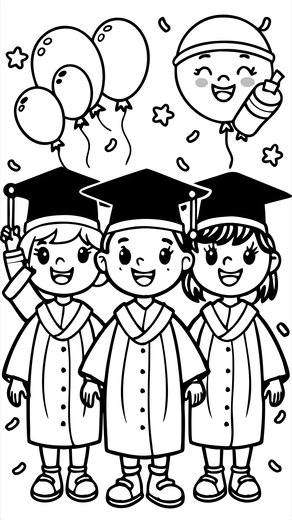 kindergarten graduation coloring pages